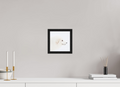 20 x 20 cm, Gallery Frame Hamburg 20mm Black Oak Glossy Acrylic Arctic Fox Head - In Gallery Frame Hamburg