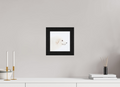 20 x 20 cm, Gallery Frame Hamburg 40mm Black Oak Glossy Acrylic Glass Arctic Fox Head - In Solid Wood Frame Hamburg 40 mm