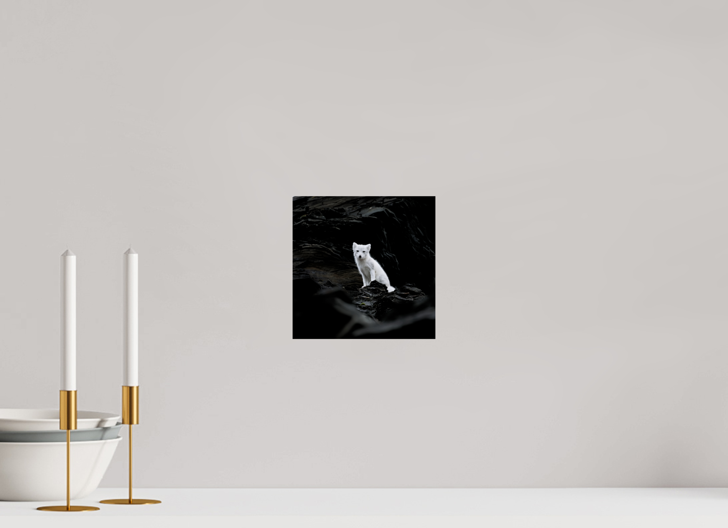20 x 20 cm, Photo Print On Fuji Crystal DP II Arctic Fox Angel - Photo Print